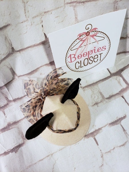 Safari Mini Hat Headband – Zebra or Leopard Print Costume Hat for Adults, Kids & Pets