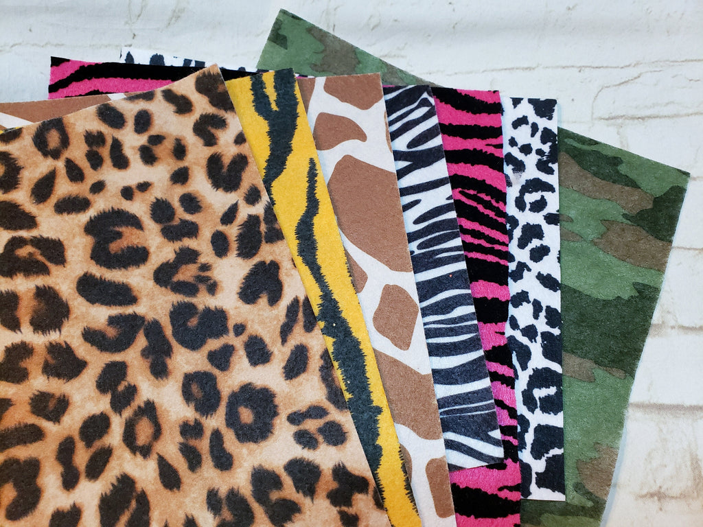 Animal Print Bone 3D Felt Bow – Leopard Print Dog Bone Headband or Barrette for Kids & Pets