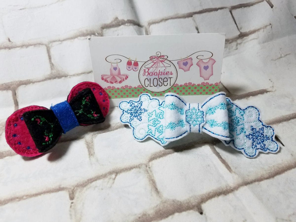 Nordic Snow Queen 3D Bow – Princess Hair Bow Headband for Adults, Kids & Pets, Winter Accessory