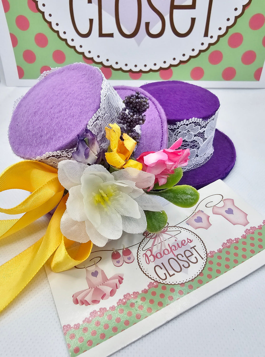 Spring Flower Mini Hat – Lace Easter Bonnet Party Hat for Women, Girls & Pets, Garden Fascinator