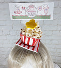 Popcorn Box Mini Top Hat – Circus & Movie Theme Novelty Fascinator for Adults & Kids