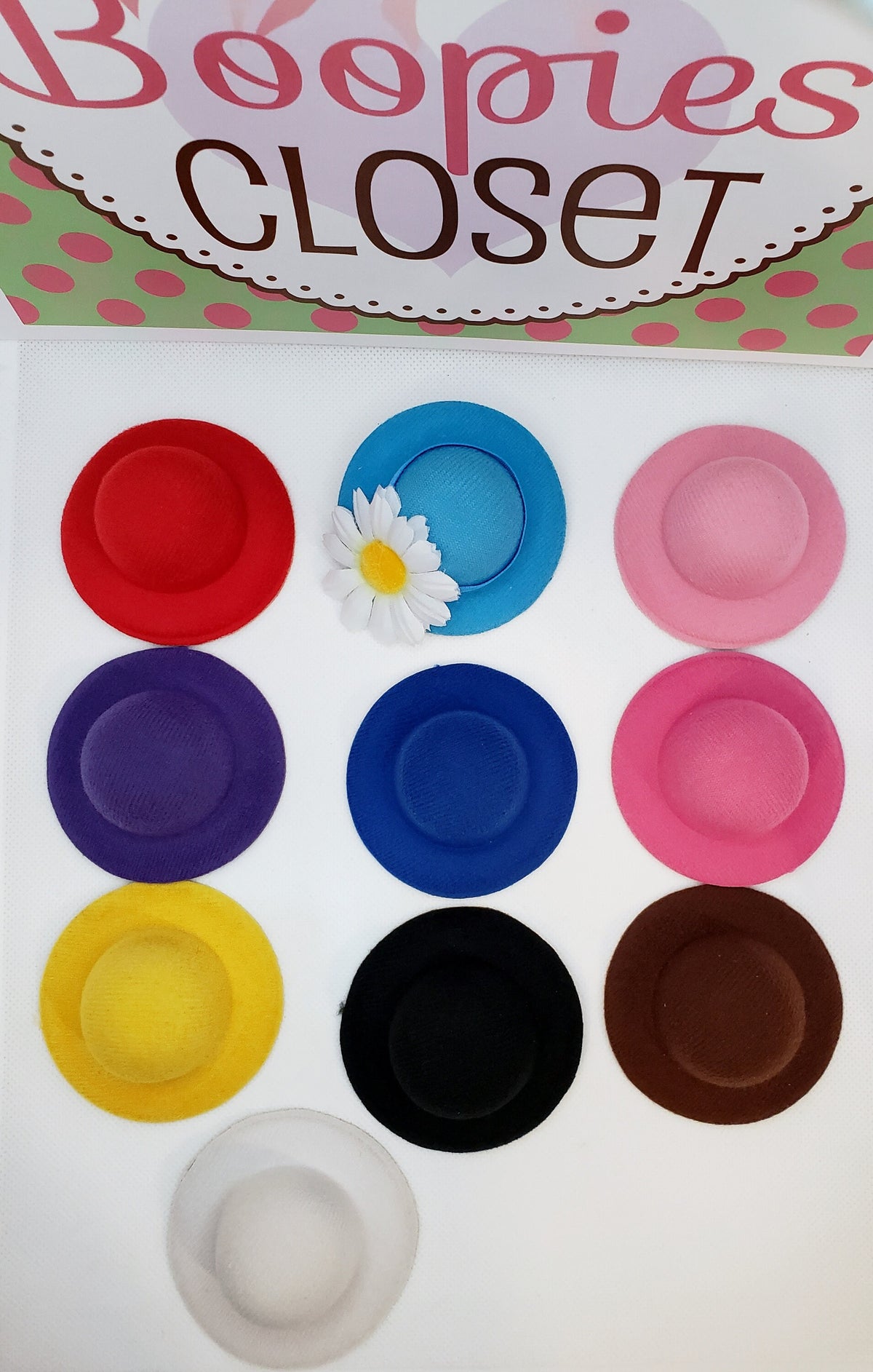Design Your Own Mini Bowler Hat Barrette – 3" Customizable Pet Costume Hat, DIY Hair Accessory