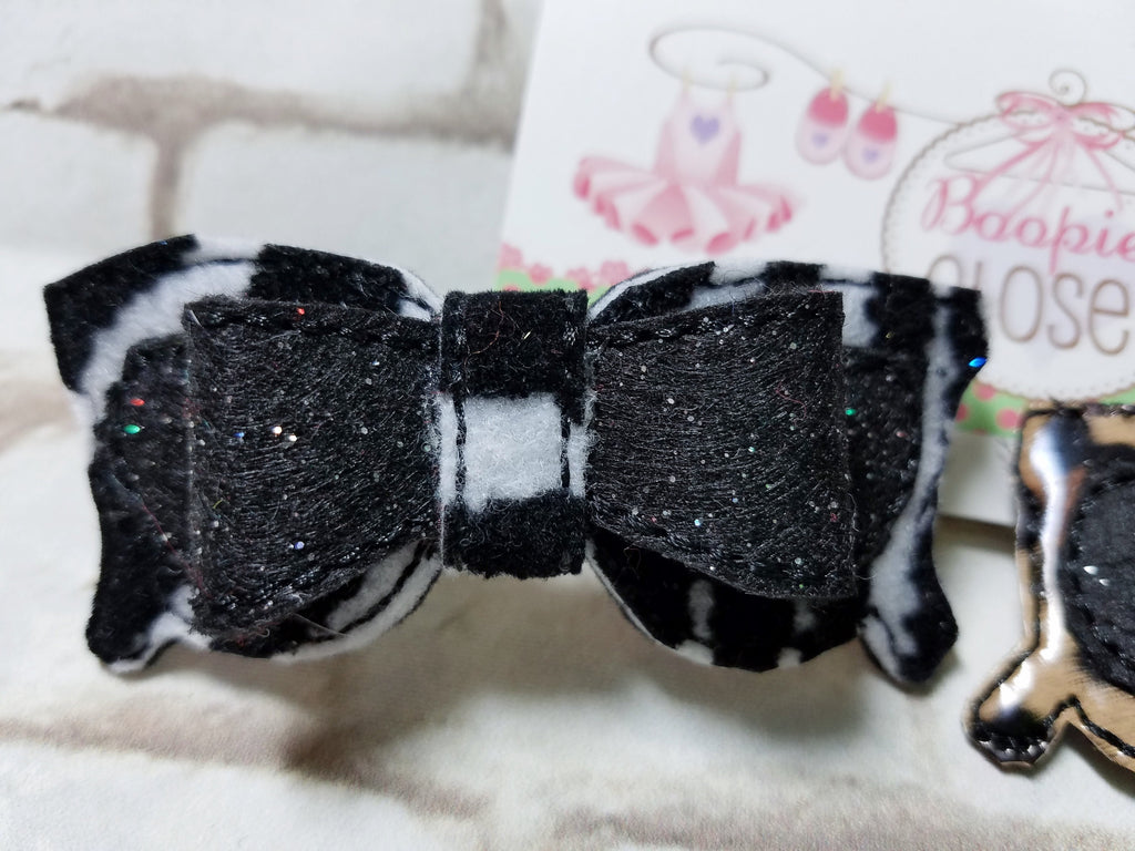 Sunglass 3D Felt Bow – Summer Hair Clip or Headband for Girls & Kids, Beach Vacation Hair Accessory
