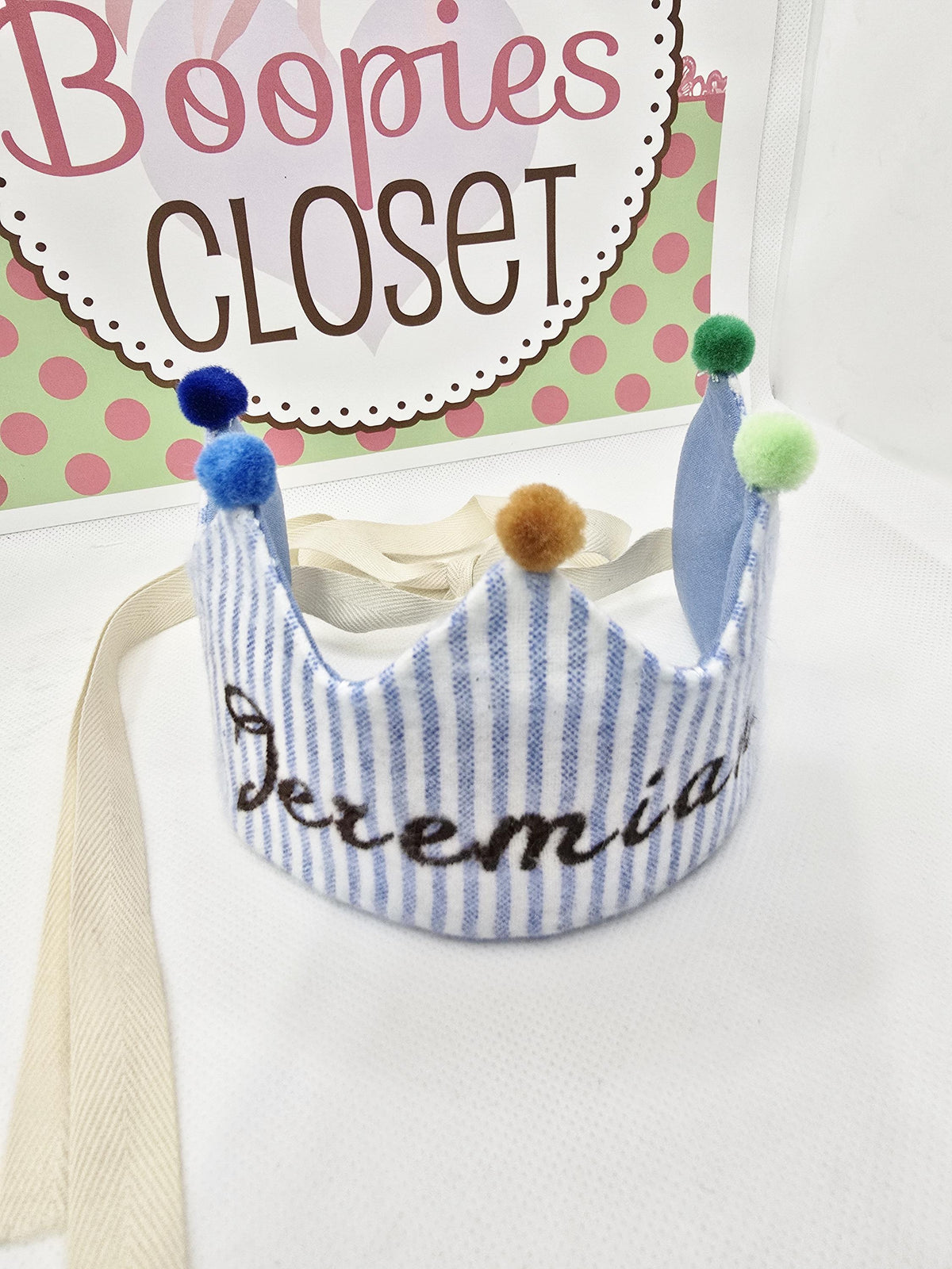 Flannel Full Size Baby Crown – Soft Fabric Crown Headband for Newborns & Babies, Photo Prop