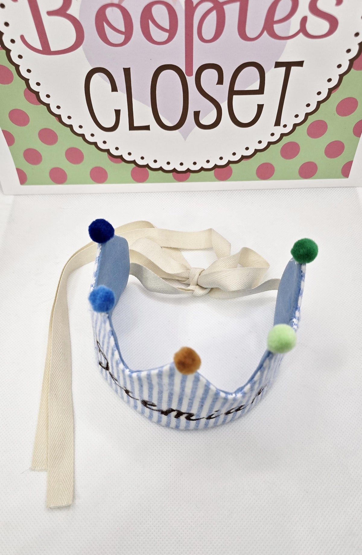 Flannel Full Size Baby Crown – Soft Fabric Crown Headband for Newborns & Babies, Photo Prop