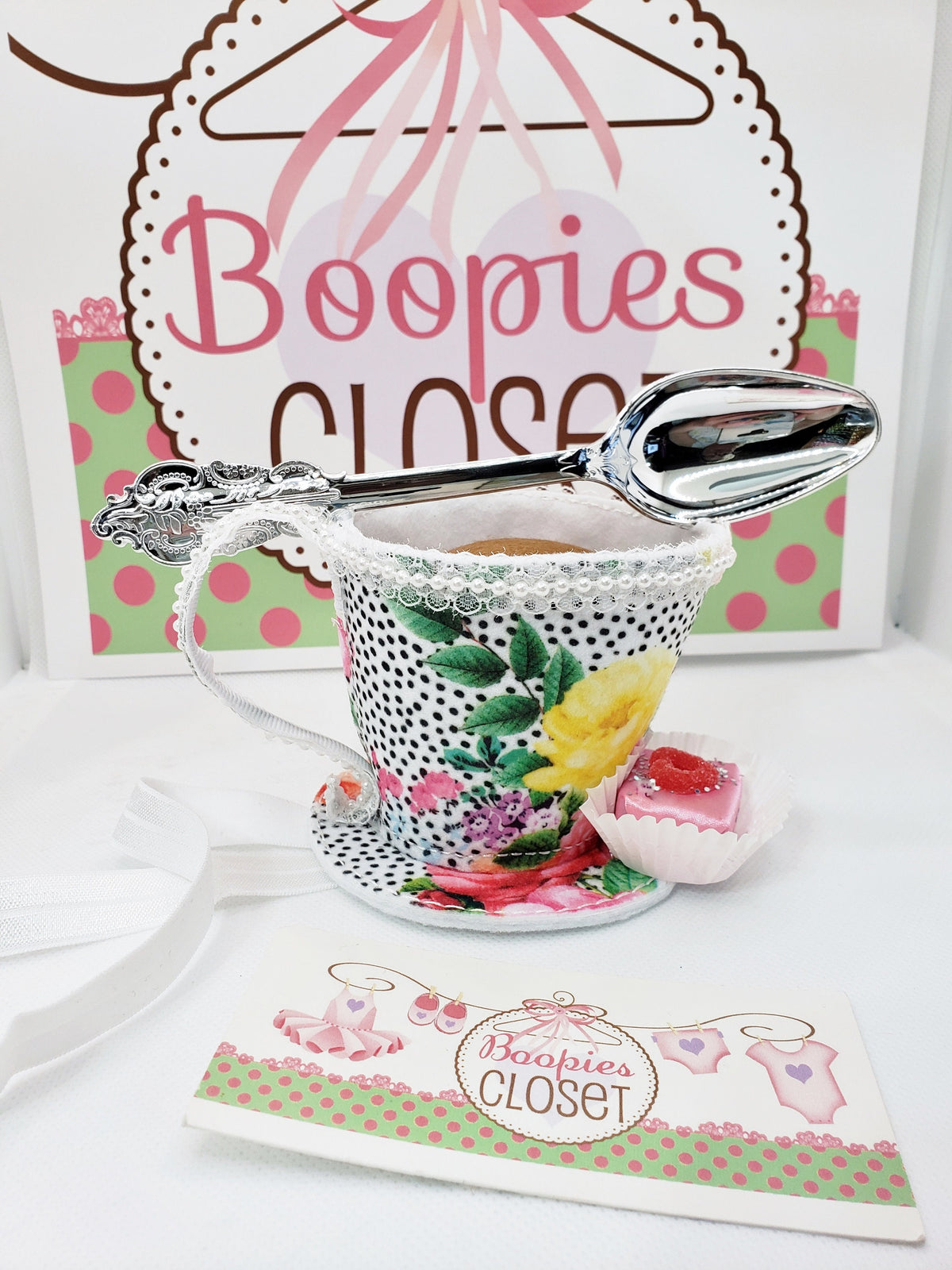 Tea Cup Mini Hat – Floral Felt Fascinator, Alice in Wonderland Party Hat, Derby Headpiece