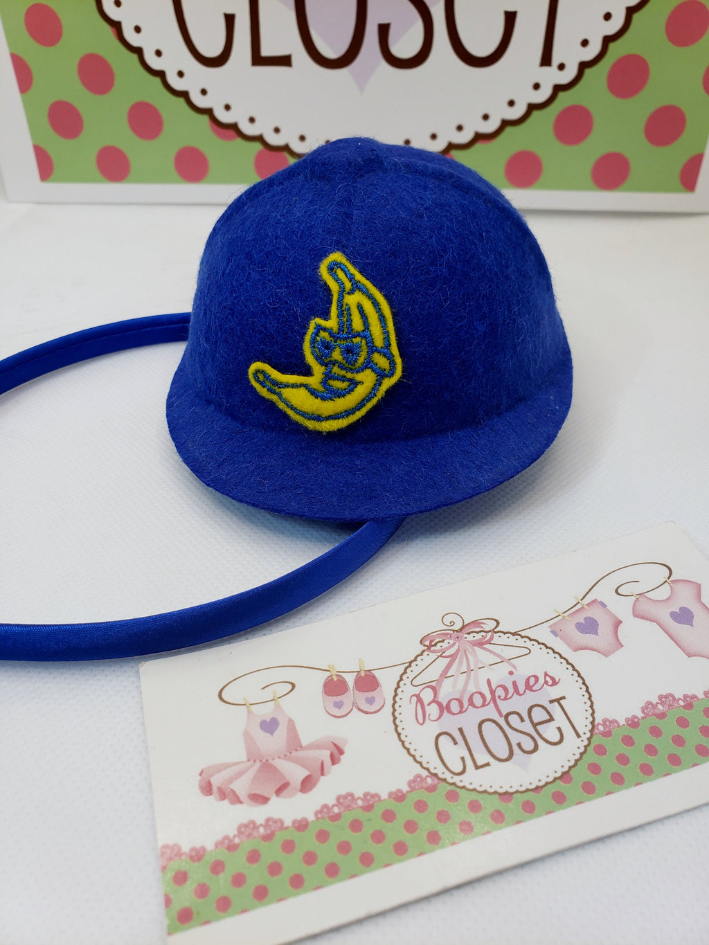 Baseball Mini Cap Headband – Embroidered Felt Ball Cap for Adults, Kids & Pets, Sports Hair Accessory