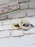 Safari Mini Hat Barrette – 2" Leopard or Zebra Ribbon Hair Clip for Adults, Kids & Pets