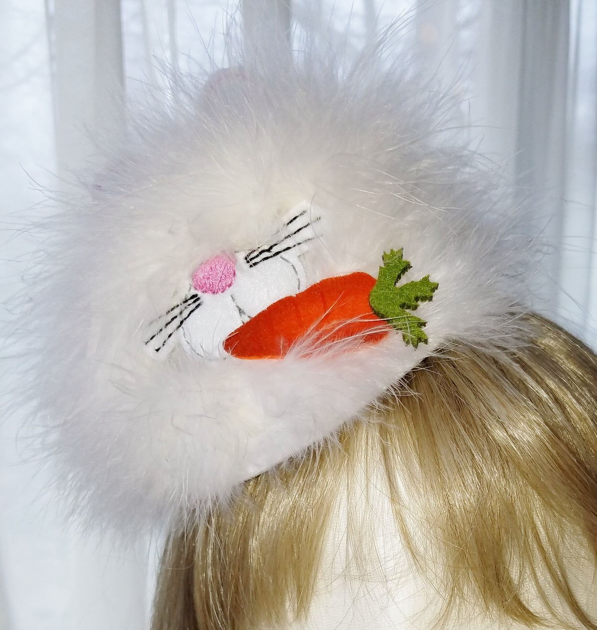 Easter Bunny Mini Top Hat – Fuzzy Rabbit Ears Headband for Women, Girls & Pets, Spring Fascinator