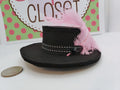 Cavalier Mini Hat with Pink Plume – Renaissance Costume Hat for Adults, Kids & Pets, Musketeer Headpiece