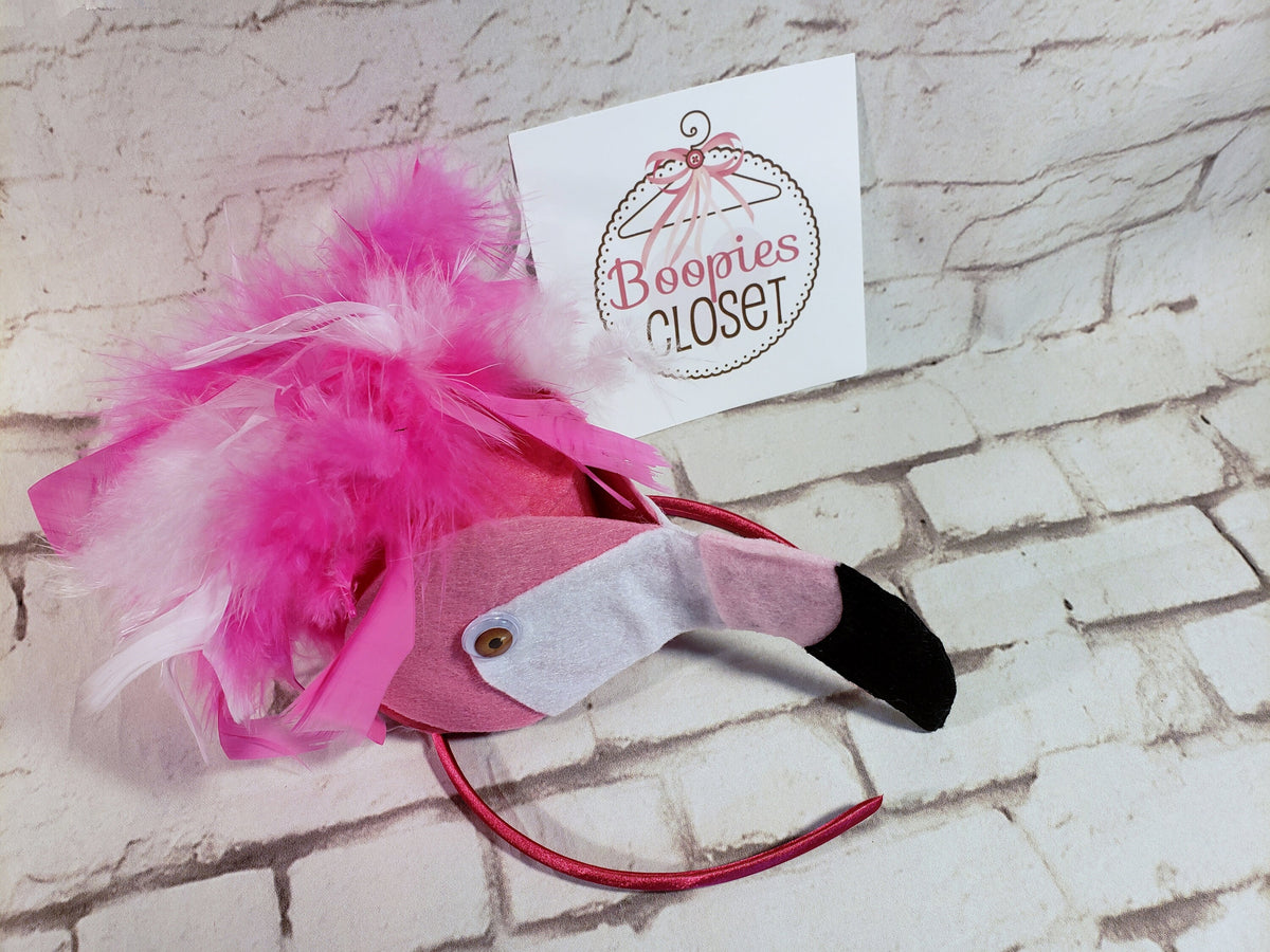 Flamingo Mini Hat Headpiece – Exotic Pink Bird Costume Fascinator for Women, Girls & Pets