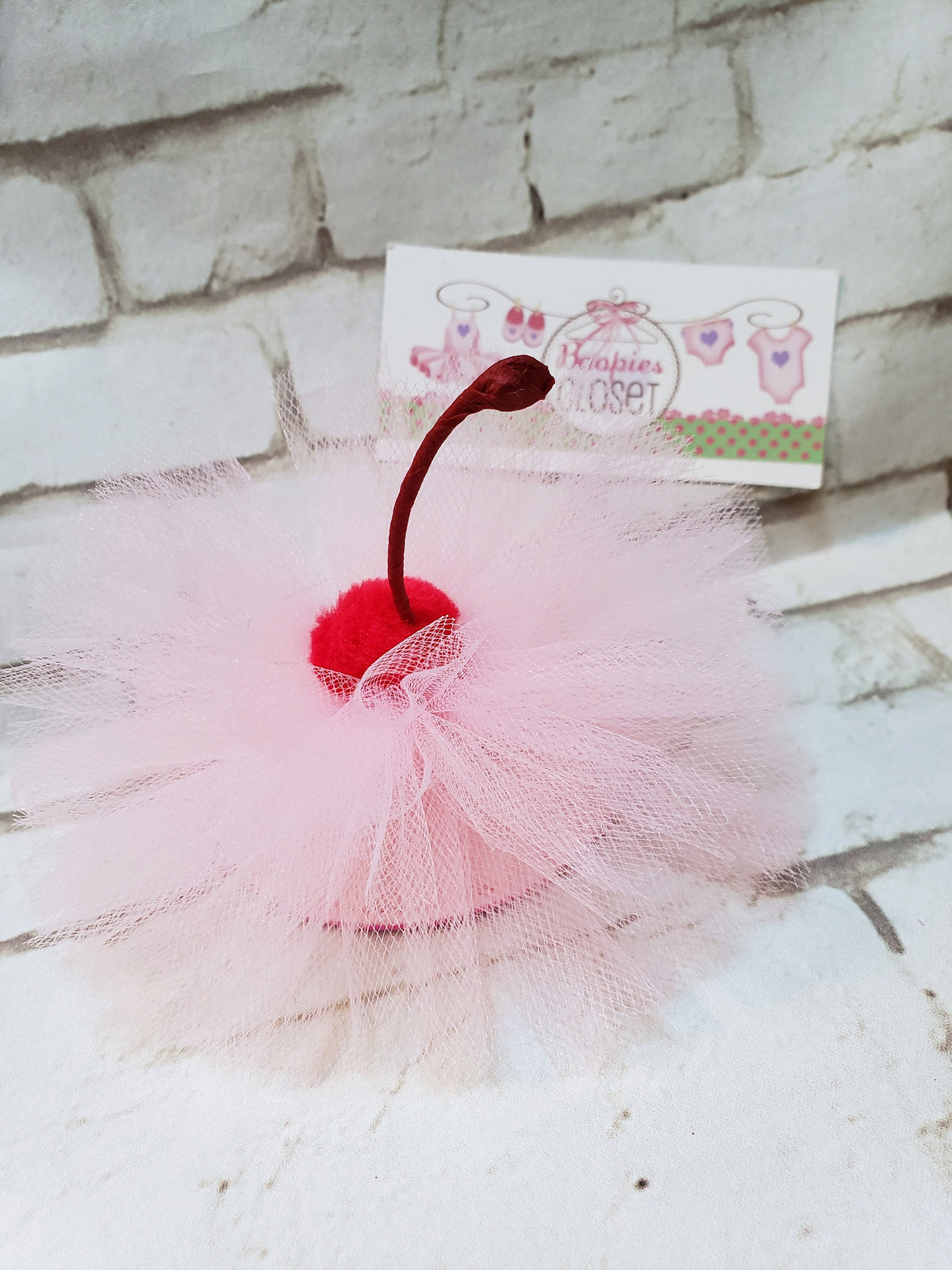 Cherry Bomb Puff Fascinator – Food-Themed Mini Hat for Birthday Parties, Dessert Costume Headpiece