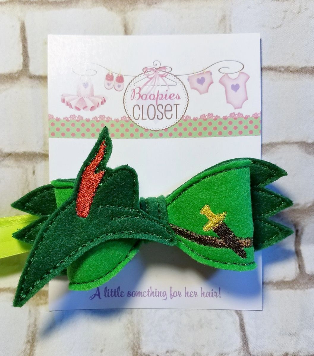 Neverland Fairy Princess 3D Bow – Peter Pan Inspired Headband or Hair Clip for Girls & Kids