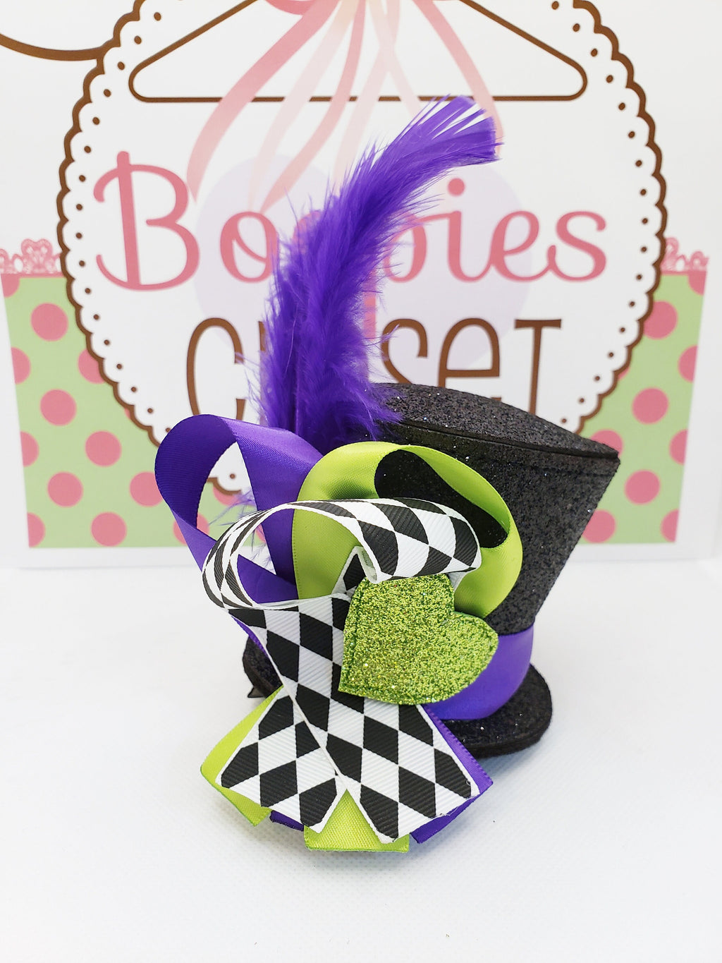 Custom Sparkle Mad Hatter Mini Top Hat – Alice in Wonderland Fascinator for Adults & Kids