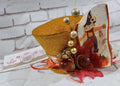 Scarecrow Sparkle Flared Mini Top Hat – Fall Harvest Festival Hat for Adults, Kids & Pets