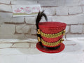 Sparkle Military Mini Top Hat – Gold Braid & Feather Finish Majorette Hat for Adults & Kids