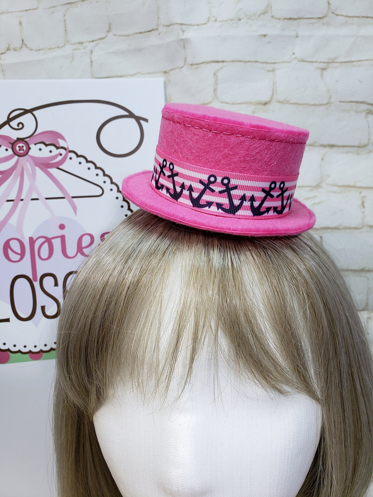 Felt Sailor Mini Hat – Nautical Derby Party Fascinator for Women, Vintage Sailor Headpiece