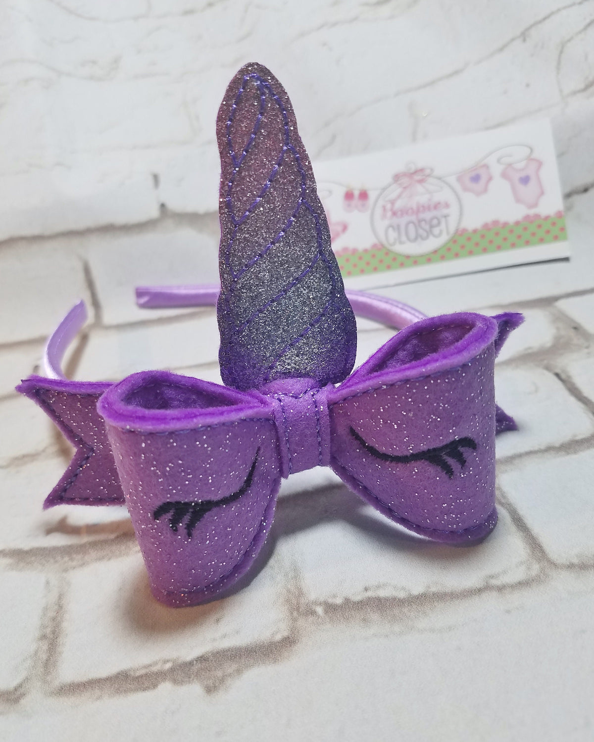 Unicorn 3D Felt Bow Headband – Magical Hair Barrette or Alligator Clip for Girls & Kids