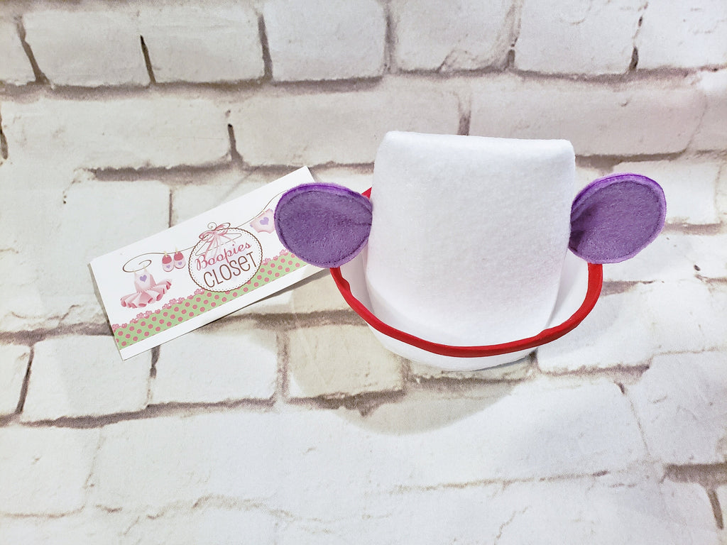 Nurse Mini Hat with Hippo Ears – Customizable Costume Headpiece for Adults, Kids & Pets