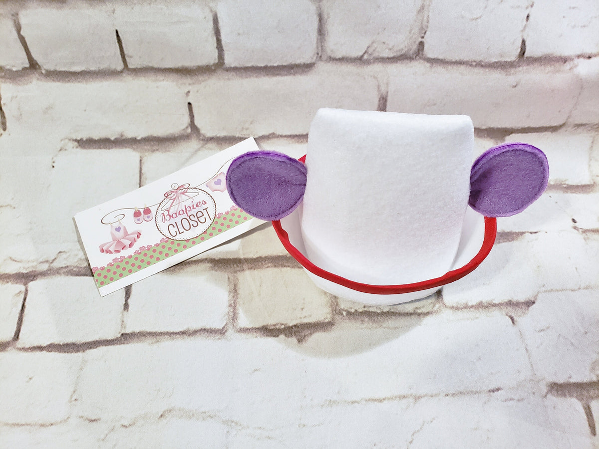 Nurse Mini Hat with Hippo Ears – Customizable Costume Headpiece for Adults, Kids & Pets