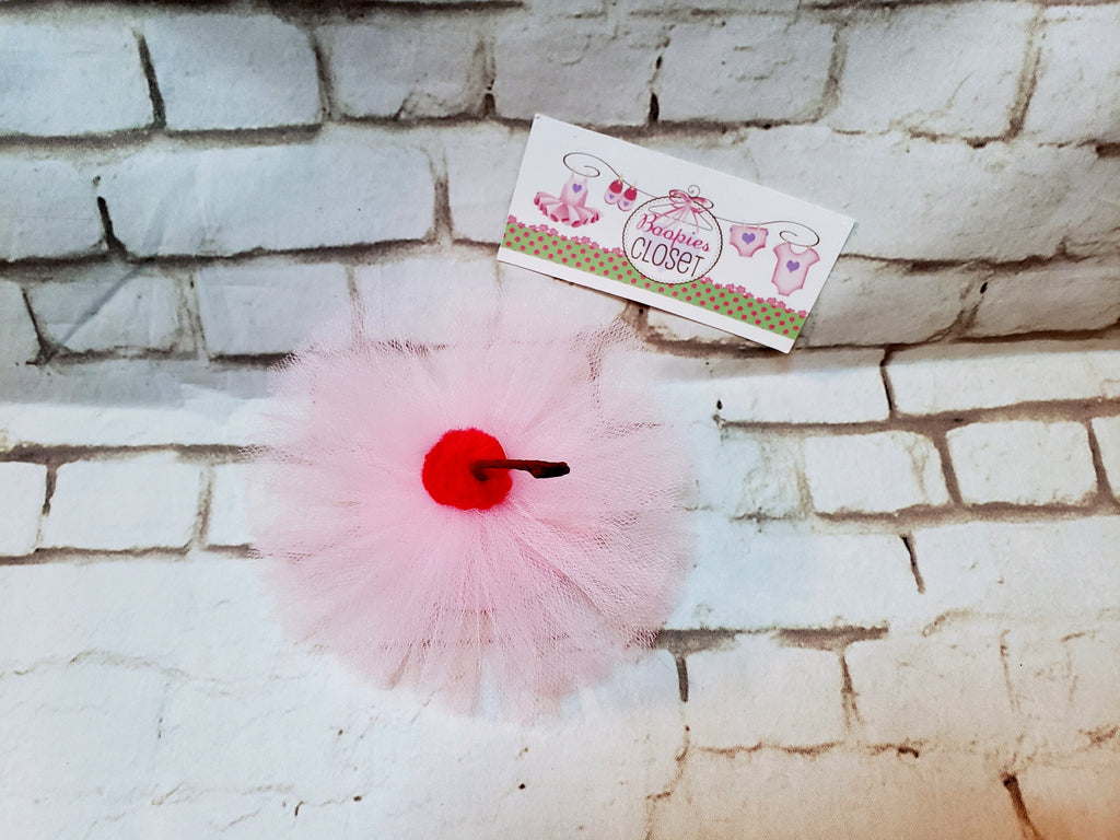 Cherry Bomb Puff Fascinator – Food-Themed Mini Hat for Birthday Parties, Dessert Costume Headpiece