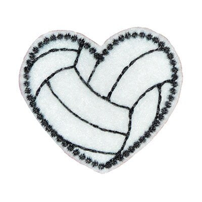 Sports Heart Felt Barrette – Cute Hair Clip for Girls, Athletic Valentine's Day Hair Accessory