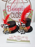 Ringmaster Sparkle Mini Top Hat – Circus Costume Headband with Feather Accent for Adults & Kids