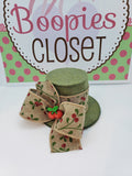 Olive Felt Mini Top Hat – Cherry Burlap Ribbon Costume Hat for Adults, Kids & Pets