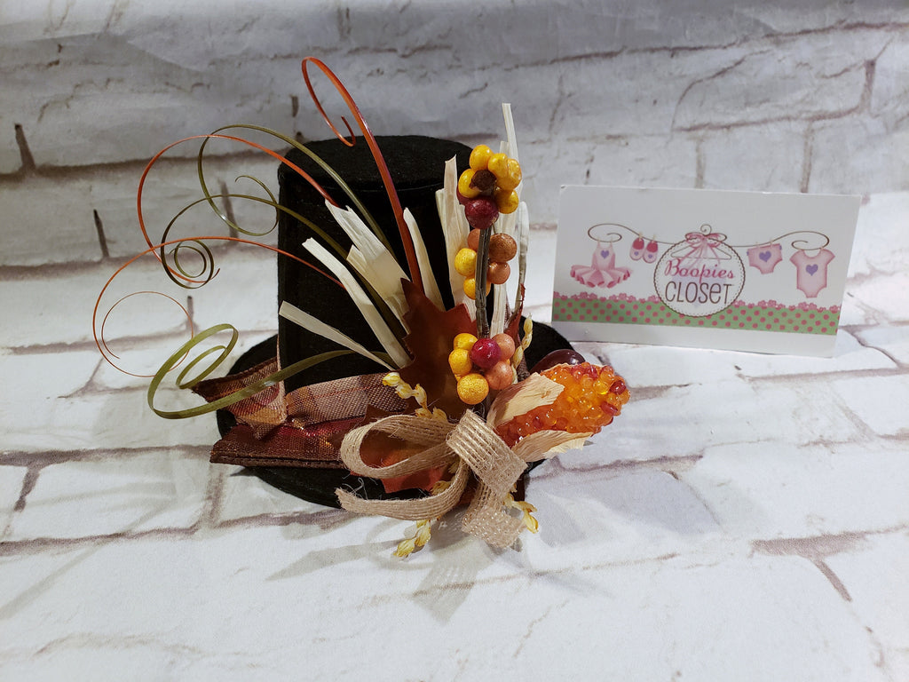 Pilgrim Mini Flat Top Hat – Thanksgiving Costume Hat for Adults, Kids & Pets, Holiday Decor Hat