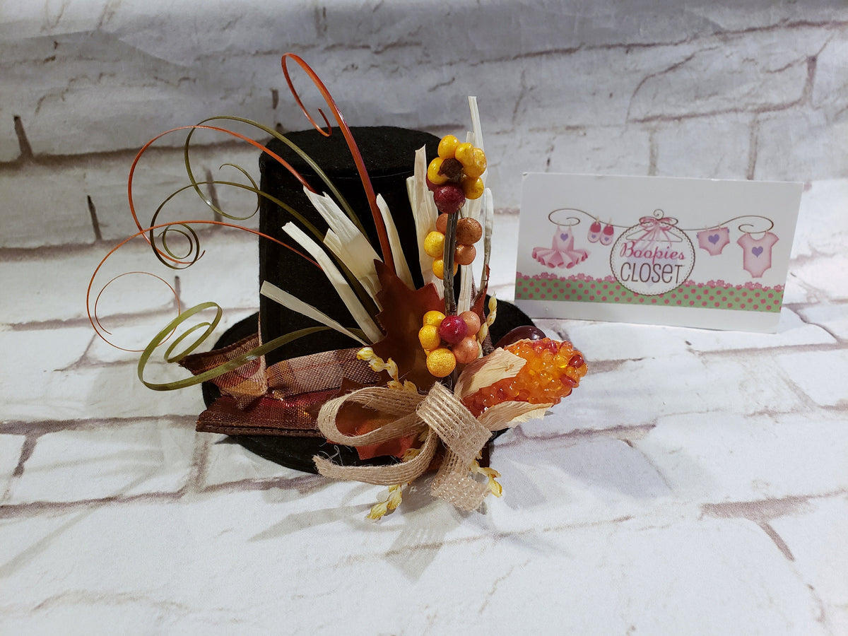 Pilgrim Mini Flat Top Hat – Thanksgiving Costume Hat for Adults, Kids & Pets, Holiday Decor Hat