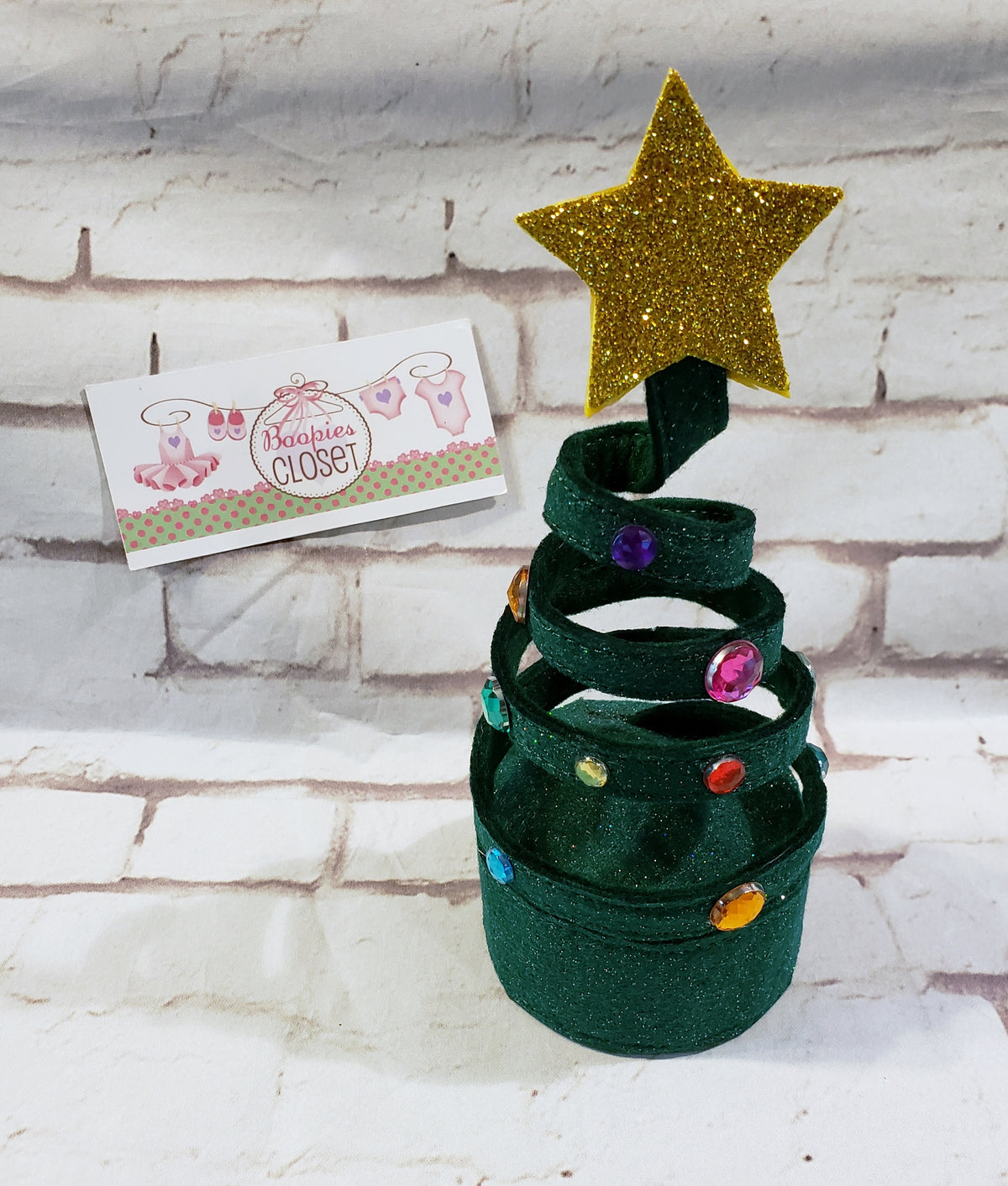 Spiral Christmas Tree Mini Top Hat – Mad Hatter Holiday Hat for Adults, Kids & Pets