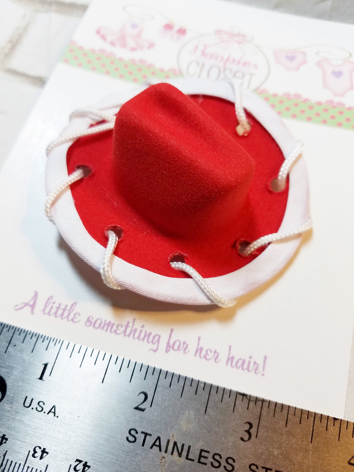 Red Mini Cowgirl Hat Headband – Western Pet Costume Hat for Dogs, Cats & Kids, Toy Story Inspired