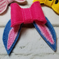 Donkey Ears 3D Embroidered Felt Bow – Funny Costume Barrette or Headband for Kids & Pets