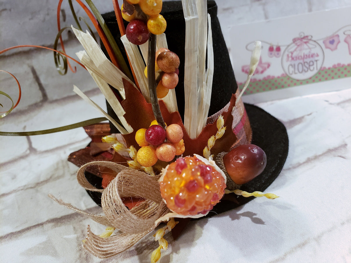 Pilgrim Mini Flat Top Hat – Thanksgiving Costume Hat for Adults, Kids & Pets, Holiday Decor Hat
