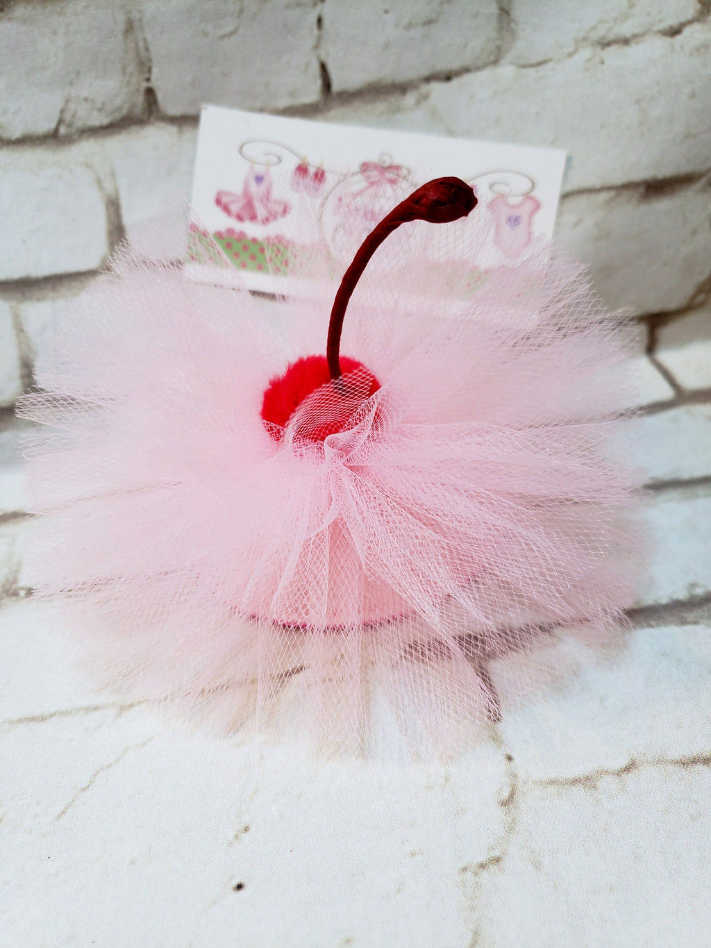 Cherry Bomb Puff Fascinator – Food-Themed Mini Hat for Birthday Parties, Dessert Costume Headpiece
