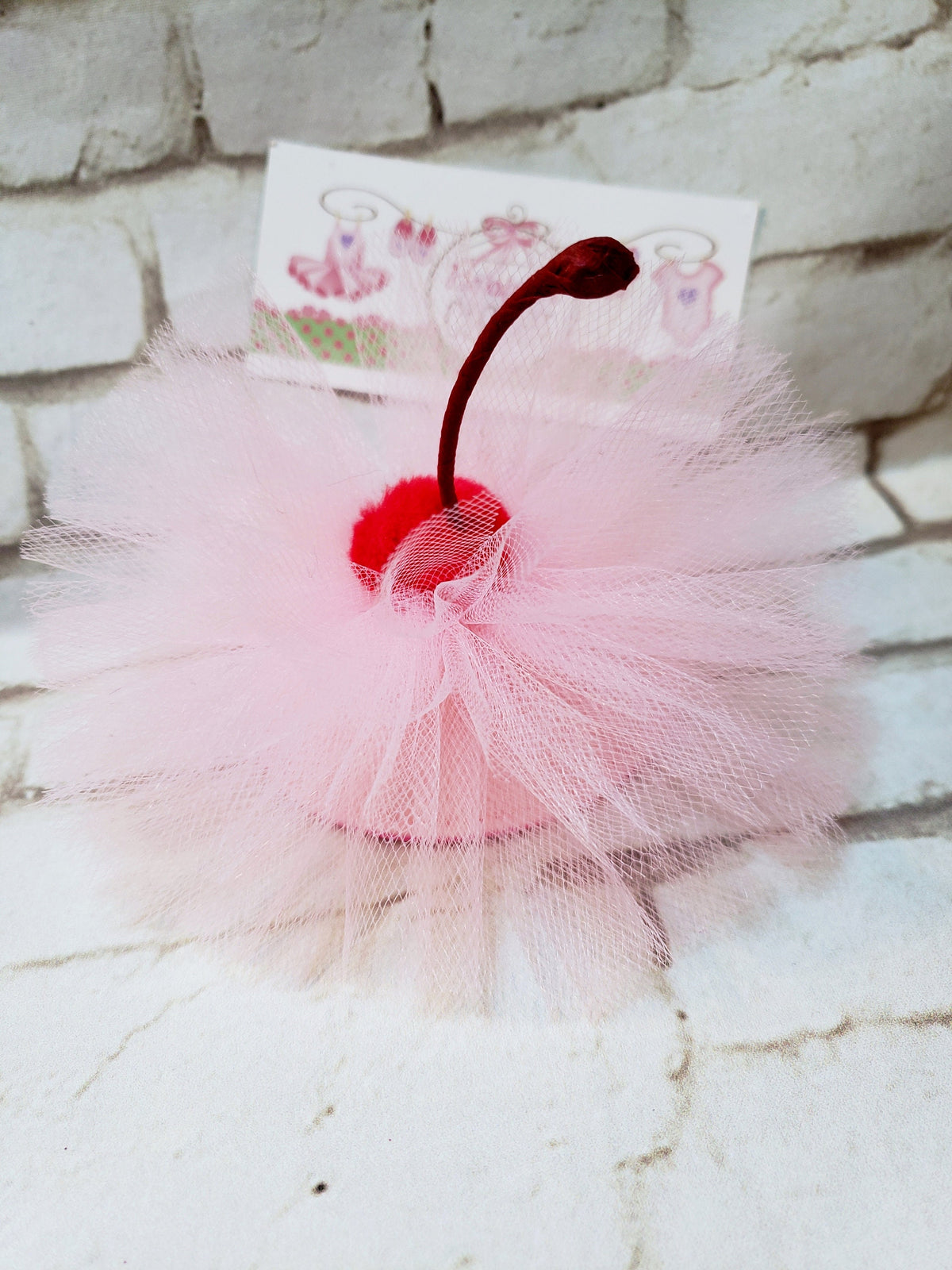 Cherry Bomb Puff Fascinator – Food-Themed Mini Hat for Birthday Parties, Dessert Costume Headpiece