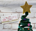 Spiral Christmas Tree Mini Top Hat – Mad Hatter Holiday Hat for Adults, Kids & Pets