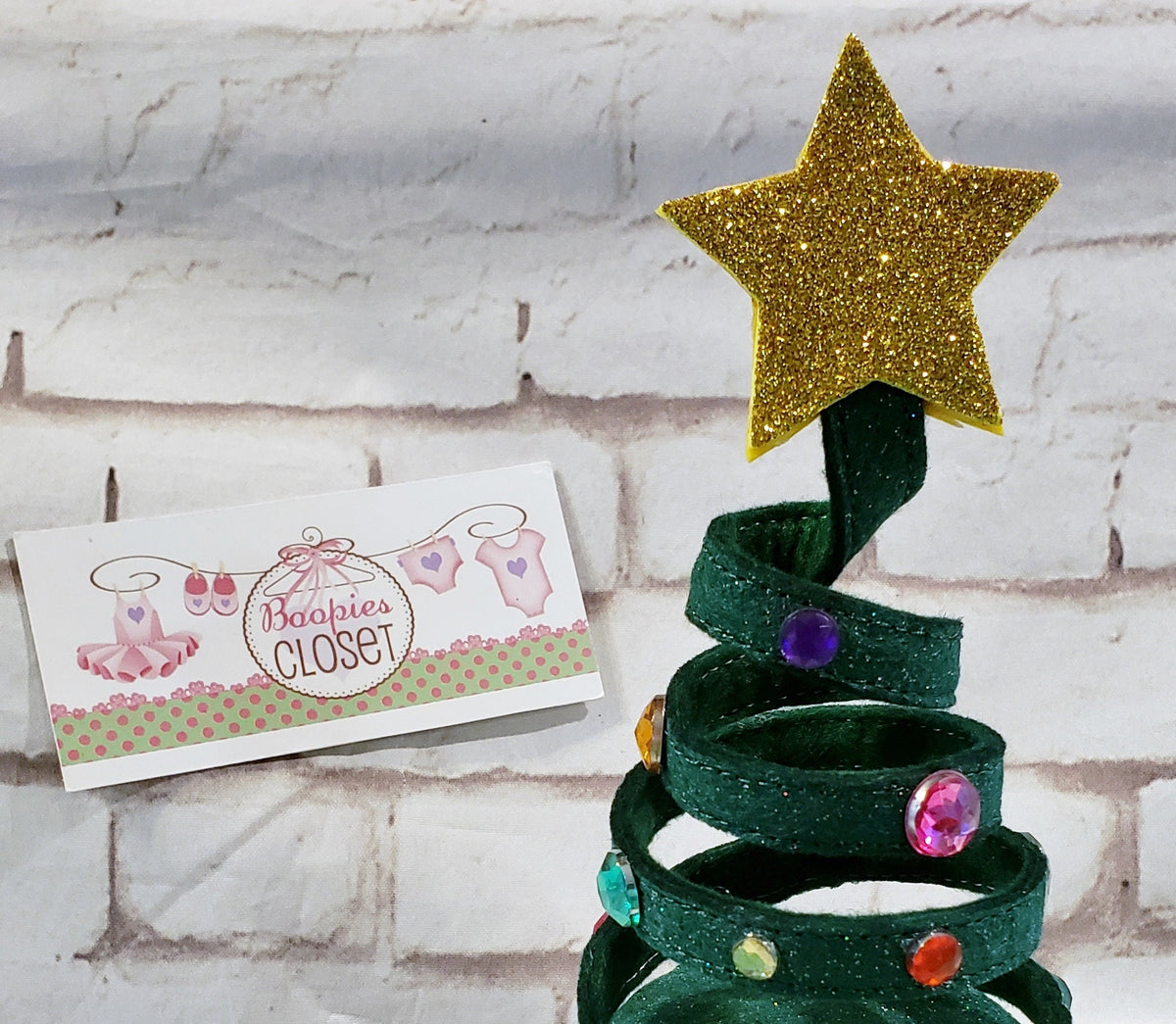 Spiral Christmas Tree Mini Top Hat – Mad Hatter Holiday Hat for Adults, Kids & Pets
