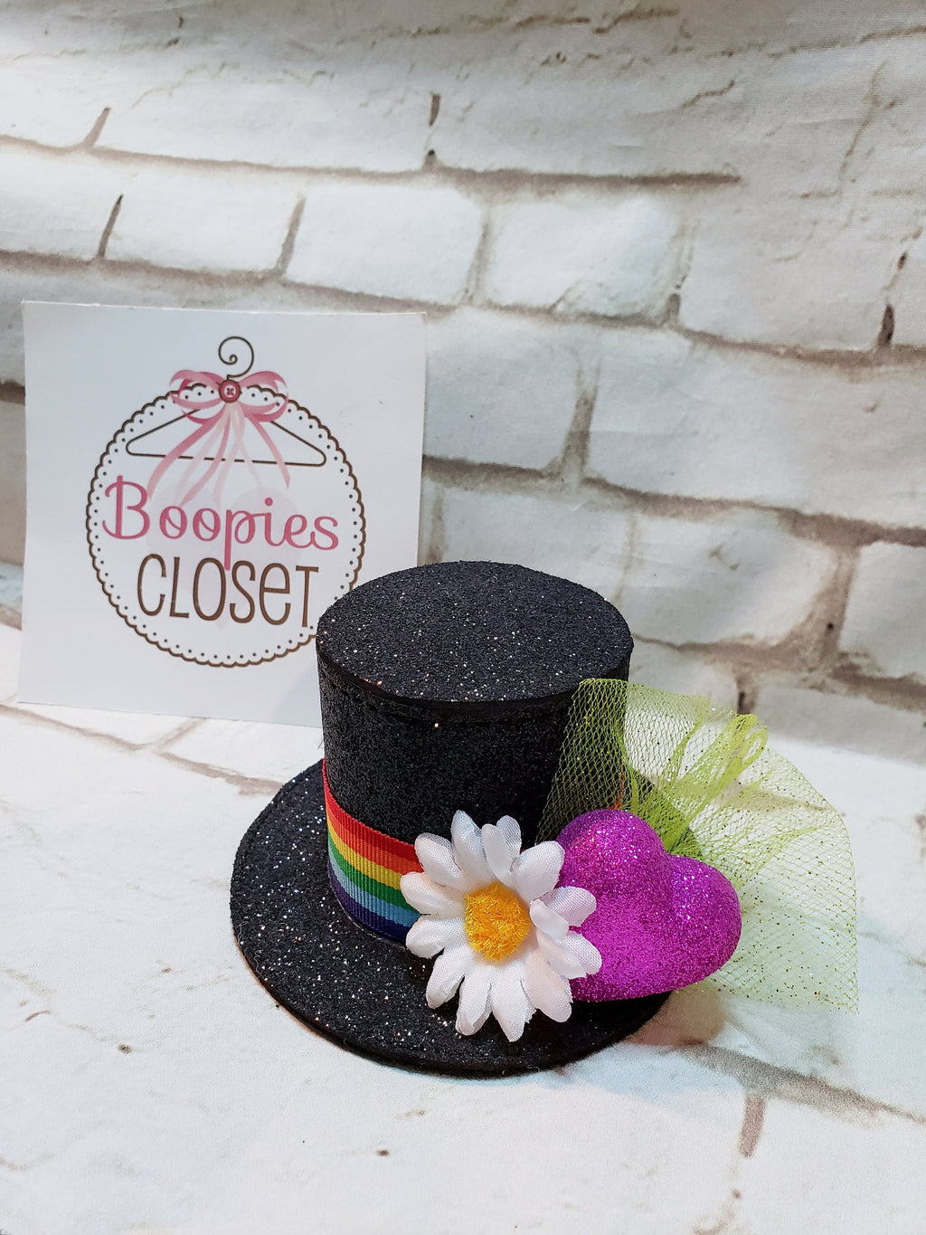 Rainbow Sparkle Mini Top Hat – Party Hat Headband for Adults, Kids & Pets, Colorful Costume Fascinator