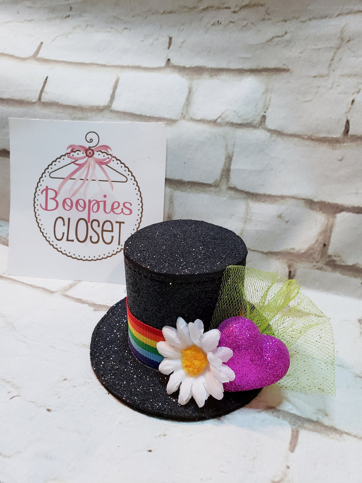 Rainbow Sparkle Mini Top Hat – Party Hat Headband for Adults, Kids & Pets, Colorful Costume Fascinator