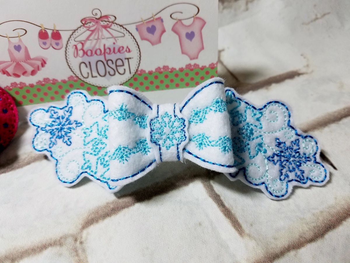 Nordic Snow Queen 3D Bow – Princess Hair Bow Headband for Adults, Kids & Pets, Winter Accessory