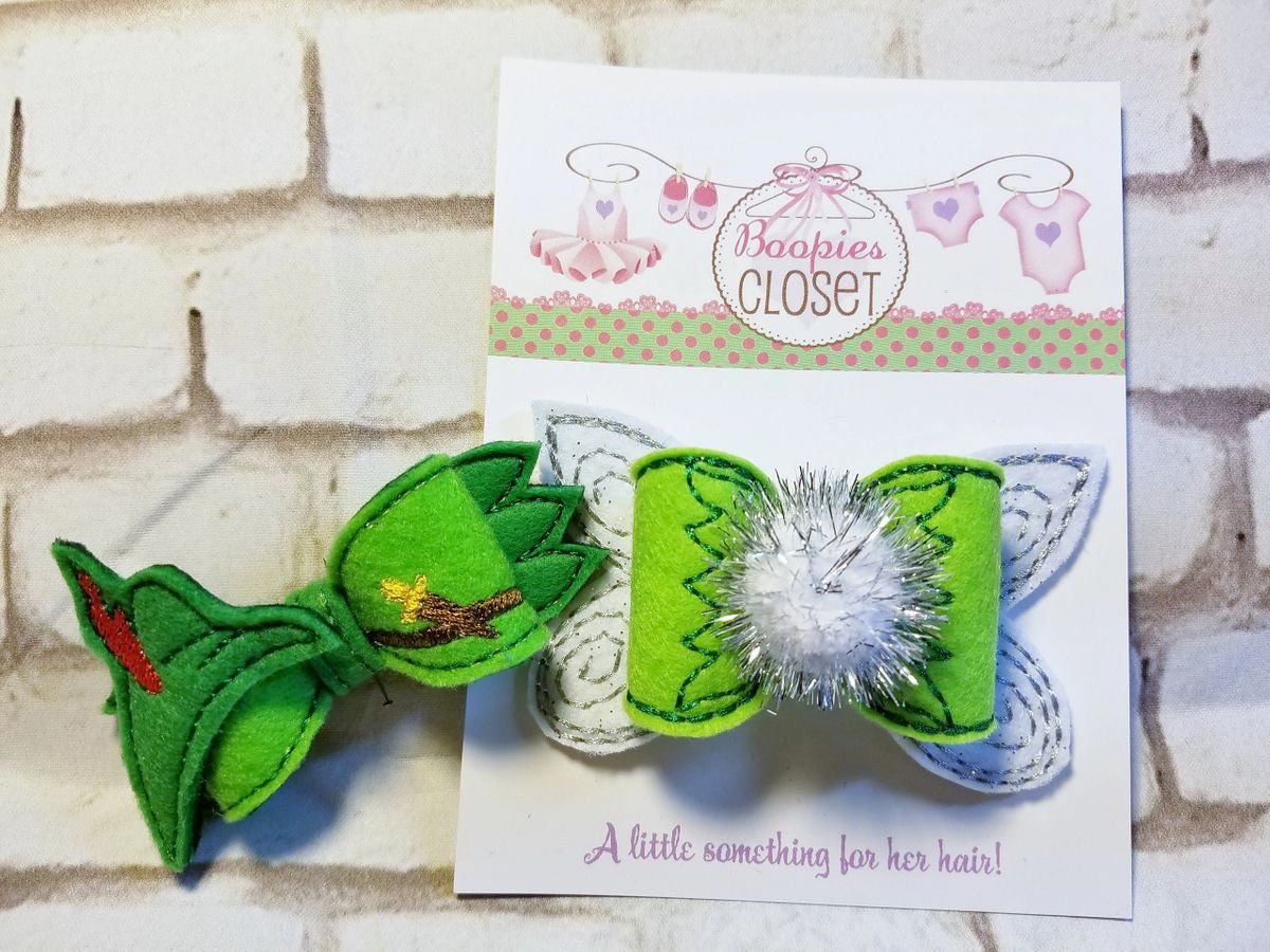 Neverland Fairy Princess 3D Bow – Peter Pan Inspired Headband or Hair Clip for Girls & Kids