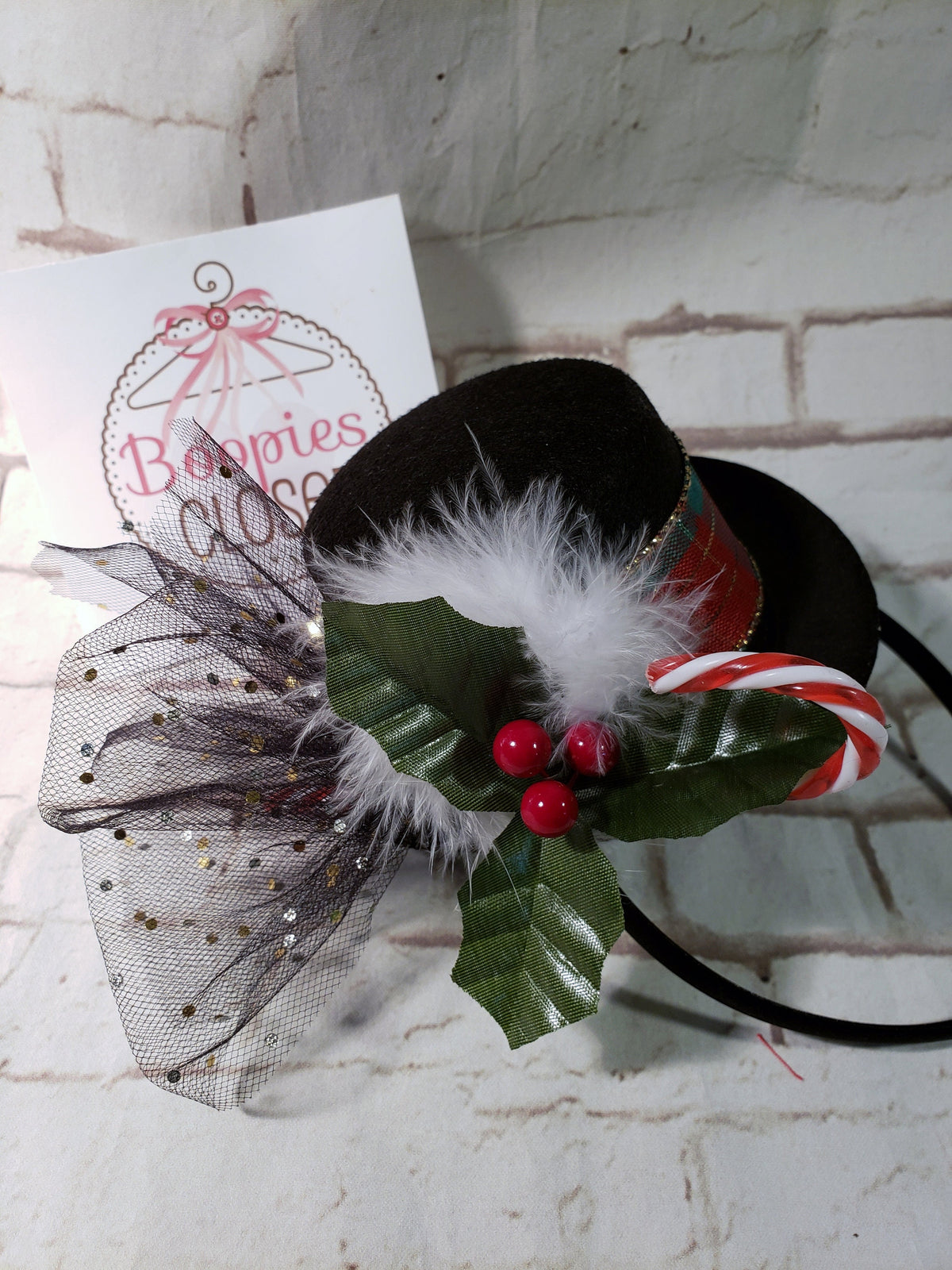 Christmas Caroler Mini Top Hat Headband – Holiday Costume Hat for Adults, Kids & Pets