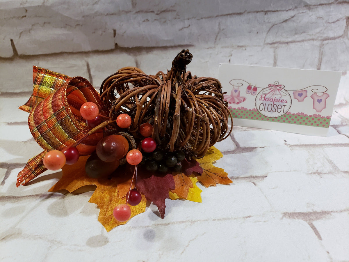 Pumpkin Festival Fascinator – Fall Pumpkin Picking Mini Hat for Adults & Kids, Thanksgiving Headpiece
