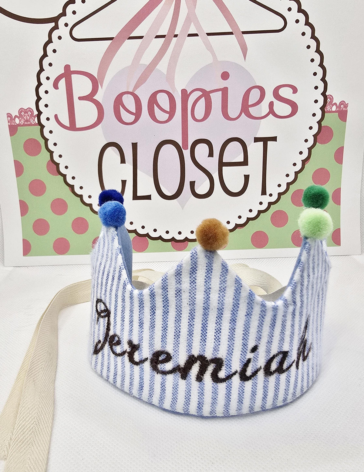 Flannel Full Size Baby Crown – Soft Fabric Crown Headband for Newborns & Babies, Photo Prop