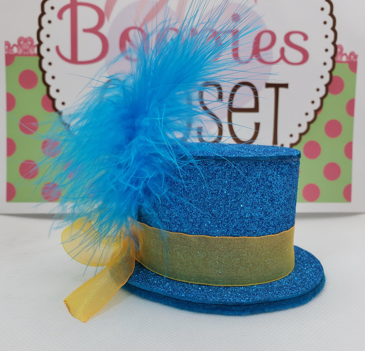 Sparkle Feathered Mini Top Hat – Derby Fascinator for Women, Adults & Kids, Costume Party Hat
