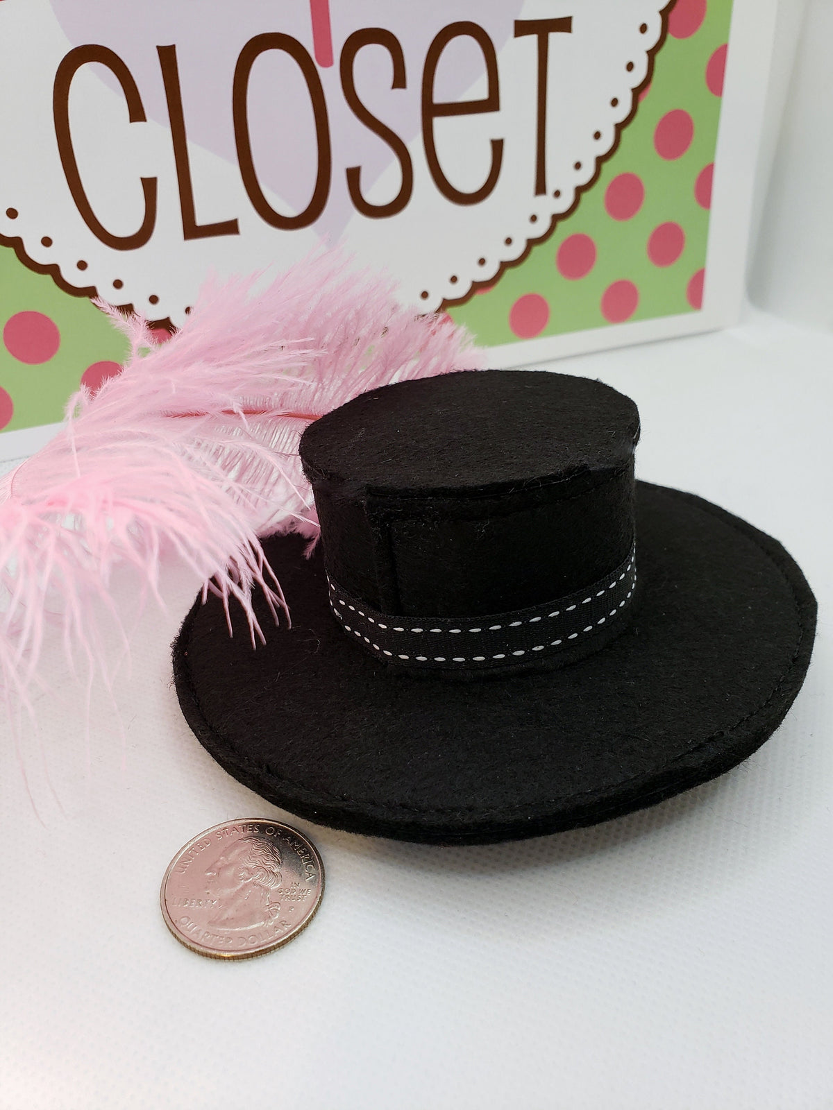 Cavalier Mini Hat with Pink Plume – Renaissance Costume Hat for Adults, Kids & Pets, Musketeer Headpiece