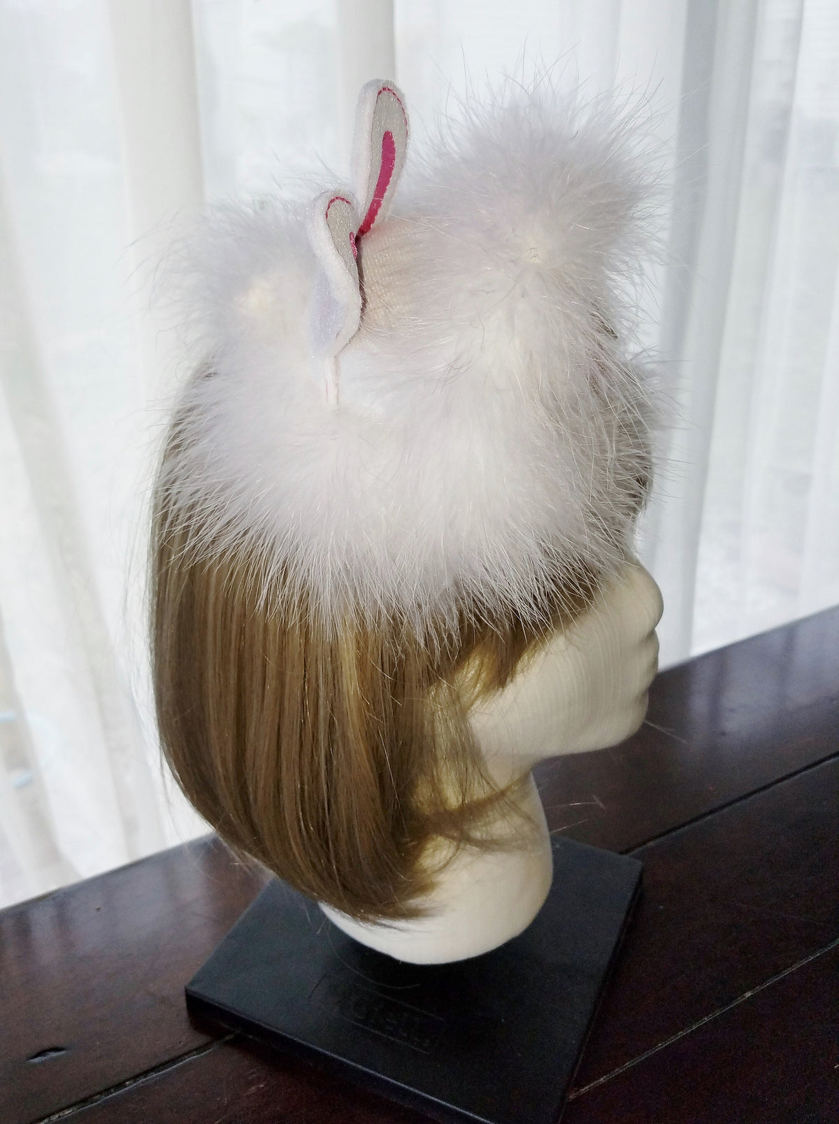 Easter Bunny Mini Top Hat – Fuzzy Rabbit Ears Headband for Women, Girls & Pets, Spring Fascinator