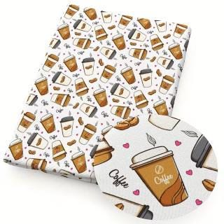 Coffee Cup Mini Hat: Coffee Themed Fabric, Petit Four Topping